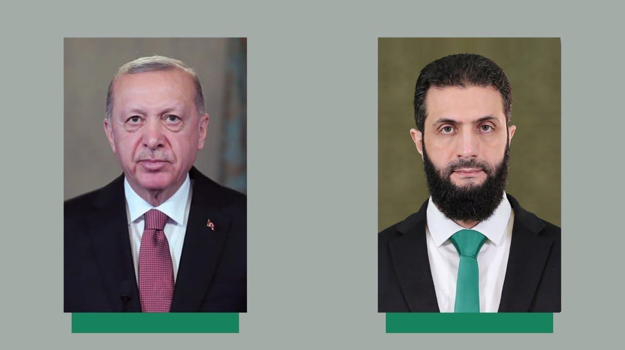 أردوغان أول المهنئين  للرئيس السوري الشرع بعيد الفطر المبارك